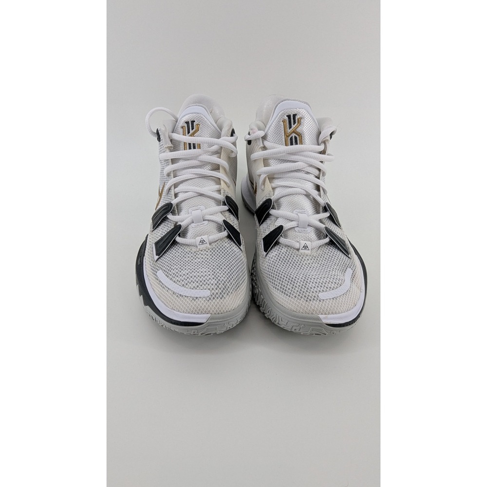 Nike Kyrie 7 Basketball Shoes White Metallic Gold CQ9326-101 Mens Size 10.5